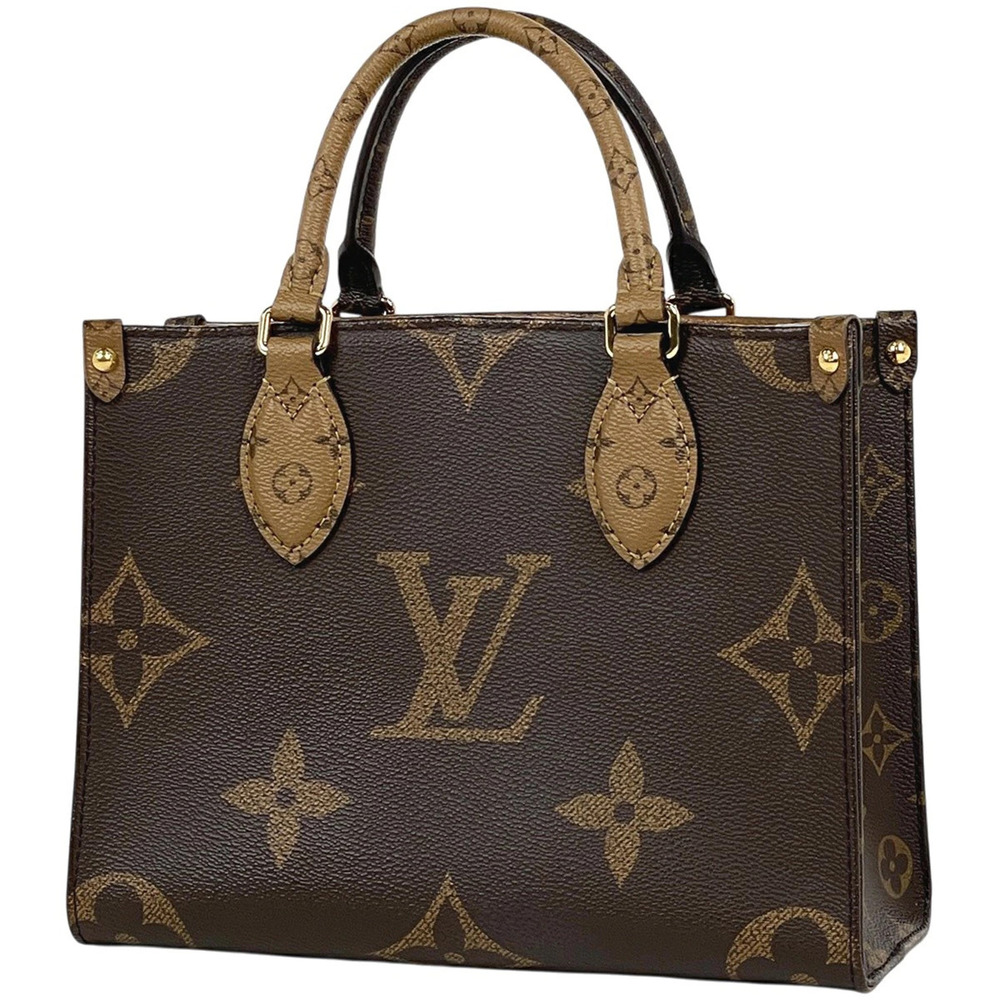 Louis Vuitton On The Go Handbag Monogram Reverse Brown